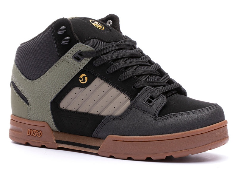 Botte DVS MILITIA Noir Vert Olive | VJW-524819